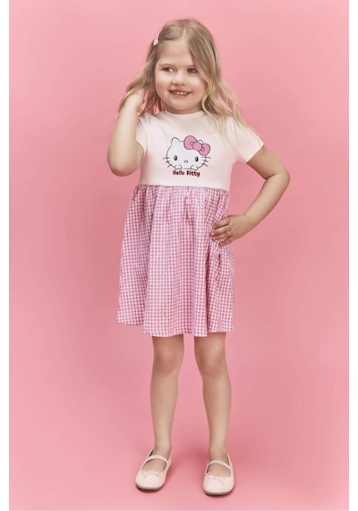 Defacto Hello Kıtty Fitilli Kaşkorse Elbise Kız Bebek H1208a526smer105 Ekru-er105