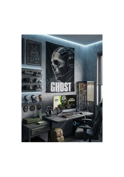 Owl Bag Call Of Duty Ghost Desenli Tasarım Duvar Halısı