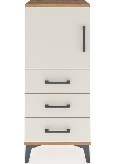 Arges Komodin 2 Raflı 3 Çekmeceli Tek Kapaklı 44x30x106 Çam-a... Çam