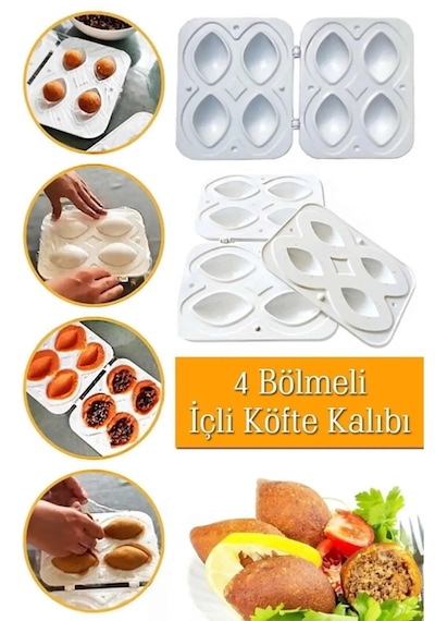 Pratik 4 Lü Içli Köfte Kalıbı Içli Köfte Aparatı - Içli Köfte Kal Pratik 4 Lü Içli Köfte Kalıbı Içli Köfte Aparatı - Içli Köfte Kal