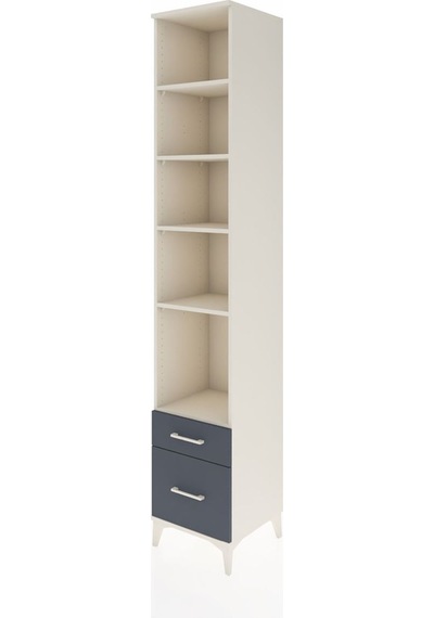 Hyperion Dolap 5 Raflı 2 Çekmeceli 44x44x243 Aytaşı-antrasit Aytaşı