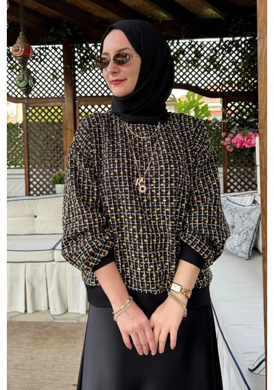 Rabia Şamlı Tüvit Sweat Sarı Normal