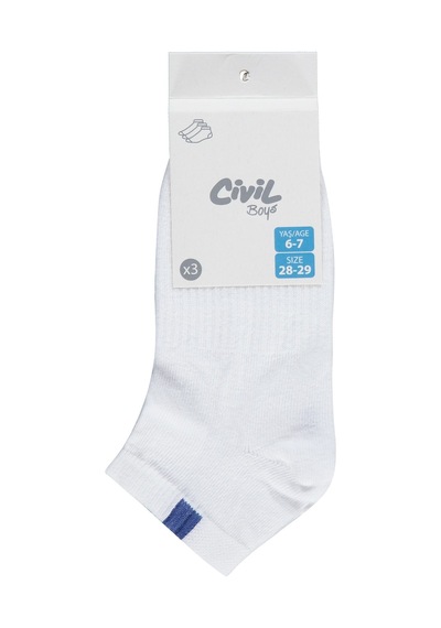 Civil Boys Basic Derbili 3'lü 2-12 Yaş Erkek Çocuk Patik Çorap - Standart D4E07604226S1 Civil Boys Basic Derbili 3'lü 2-12 Yaş Erkek Çocuk Patik Çorap - Standart D4E07604226S1