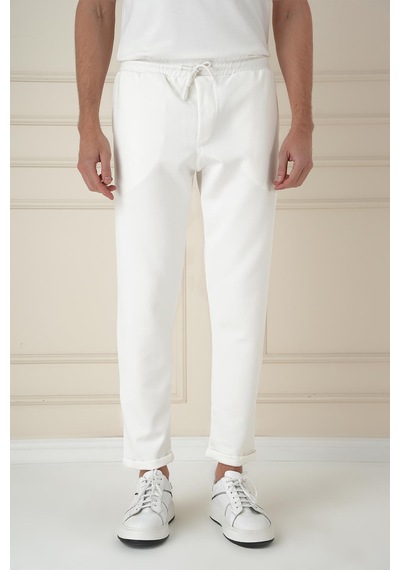 Efor Atp 033 Slim Fit Beyaz Spor Pantolon Beyaz