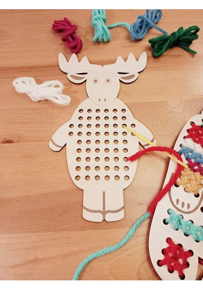 Montessori Eğitici Geliştirici Geyik Kanaviçe Seti Oyuncak