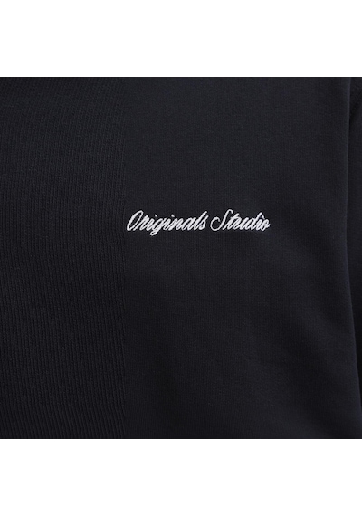 Jack & Jones Erkek Yarim Fermuarli Dik Yaka Sweatshirt - Norrebro - 12282899 Black