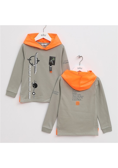 Wanex Erkek Çocuk Kapüşonlu Mevsimlik Sweatshirt - 15767 Haki