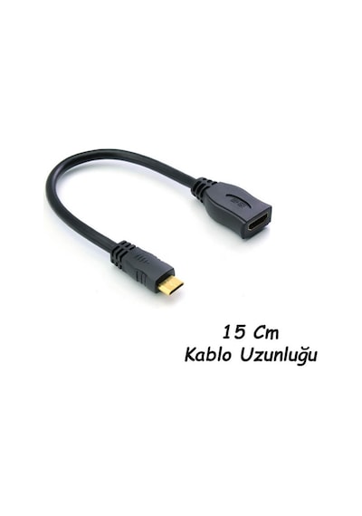 Mini Hdmi To Hdmi Kablo Çevirici Tablet Slr Kamera  Projeksiyon