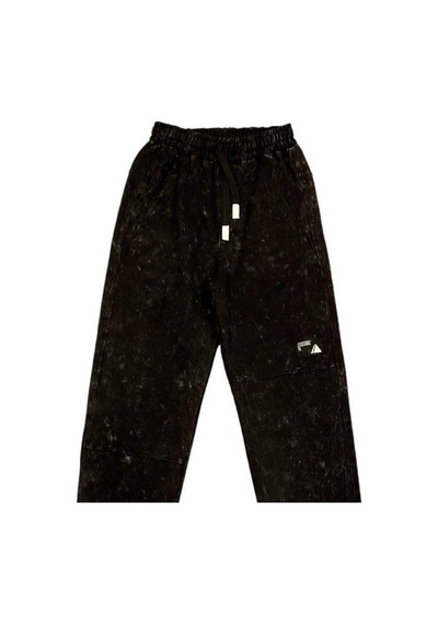 Carinos Erkek Çocuk Batik Desenli Beli Paçası Lastikli Eşofman Alt-14699 Siyah