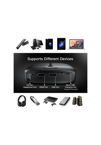 Elephas Wifi 1080P HD Projektör 9000L Taşınabilir Projektör