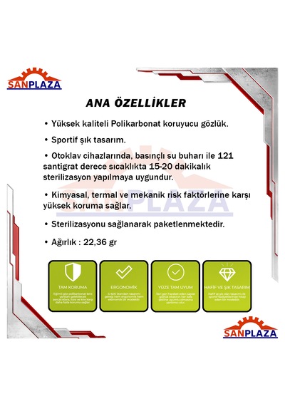 Baymax S-500 Dinamik Antifog Gümüş Aynalı Buğu Yapmayan Toz Çapak Koruyucu İş Güvenlik Gözlüğü