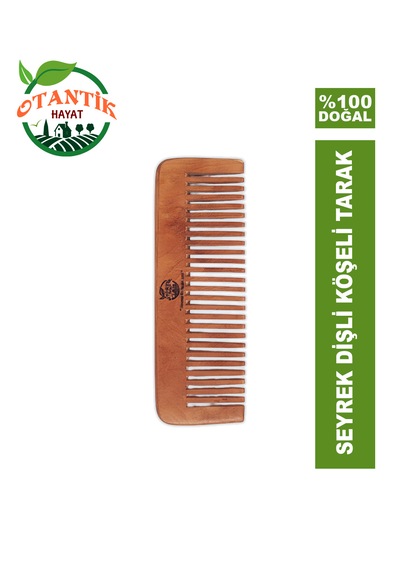 Otantik Hayat Ahşap Seyrek Dişli Tarak 15 x 5.5