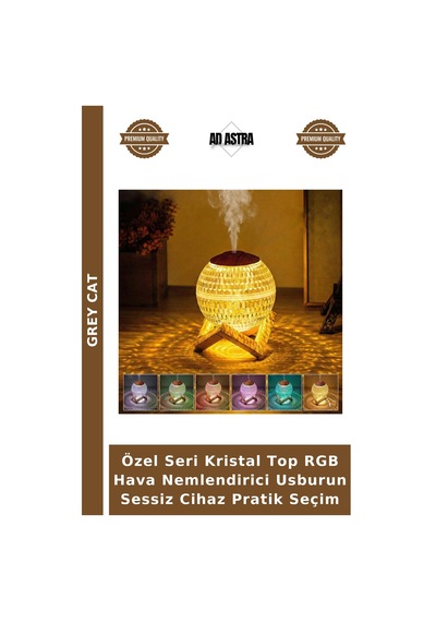 Özel Seri Kristal Top Rgb Hava Nemlendirici Usburun Sessiz Cihaz Pratik Seçim