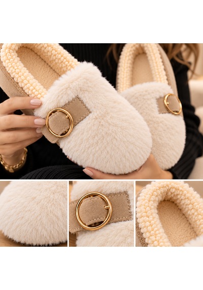 Moon Cloud Kadın Peluş Gold Aksesuar Detaylı Sıcak Tutan Loafer Ev-ofis Ayakkabı-babet Hediyelik-çeyizlik Zyn3001 Kum Beji Moon Cloud Kadın Peluş Gold Aksesuar Detaylı Sıcak Tutan Loafer Ev-ofis Ayakkabı-babet Hediyelik-çeyizlik Zyn3001 Kum Beji