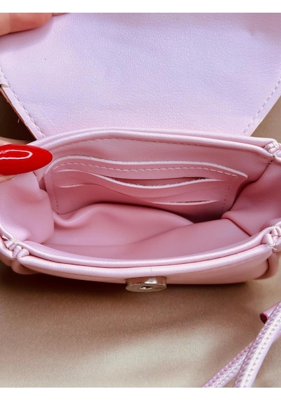 Elora Atelier Mini Flap Çapraz Askılı Bebek Pembesi Çanta Çok Renkli