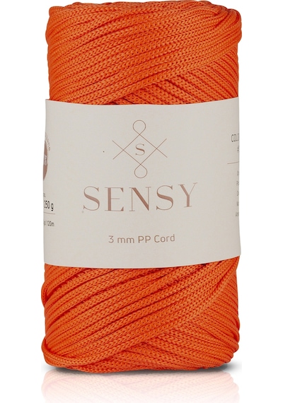 3 Mm - 250 Gr Polyester Makrome Ipi Portakal 120 M Polyester Makrome Ip Supla Ip Ve Çanta Ipliği