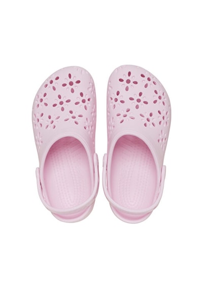 Crocs Classic Floral Cut Out Clog K Çocuk Terliği 210943-6zw Pembe Pembe