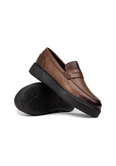 Deery Erkek Hakiki Deri Taba Rengi Loafer Ayakkabı - 01964mtbae04 Taba