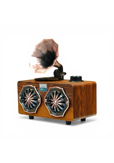 Rt-744a Nostaljik Ahşap Gramafon Radyo,bluetooth Özellikli Trend Nostalji Radyo