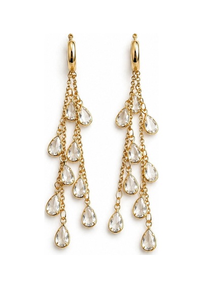 Çelik Taşlı Küpe Gold 60628823