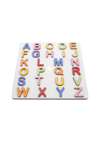 Ahşap Harf Öğretici Puzzle - Kelimeler Puzzle - Renkli Eğitici Ahşap Oyuncak