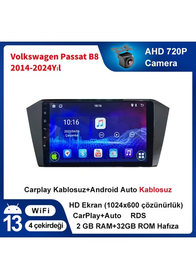 Volkswagen Passat B8 2014-2024 Yıl Multimedya 2-32 Gb Navigasyon