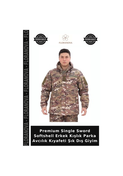 Floranova Premium Single Sword Softshell Erkek Kışlık Parka Avcılık Kıyafeti Şık Dış Giyim Çok Renkli