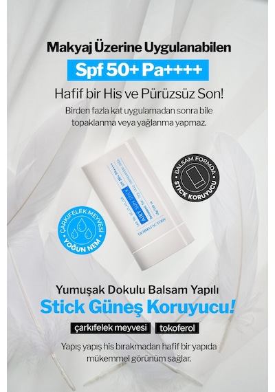 Derma Factory Yağlı ve Karma Ciltler İçin Mat Stick Güneş Koruyucu Derma Factory Airy Sun Stick SPF 50+ PA++++