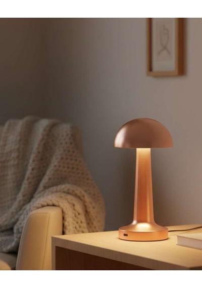Bronz Dokunmatik Masa Lambası 3 Renk Led Şarjlı Kablosuz Usb Çıkışlı Diğer 58149717