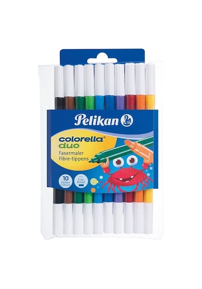 Pelikan Colorella Duo Çift Renkli Keçeli Kalem 10'lu