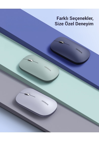 Ugreen 2.4ghz Sessiz Tuşlu Kablosuz Optik Mouse, Siyah, 90372 -