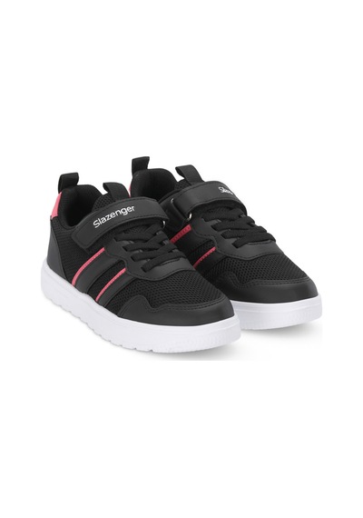 Slazenger Fıora Kız Çocuk Cırt Cırtlı Siyah / Pembe Günlük Spor Ayakkabısı