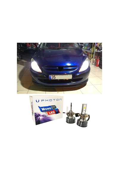 Peugeot 307 Led Xenon Uzun Far Ampulü H7 Mono Yeni Seri Beyaz 2005+