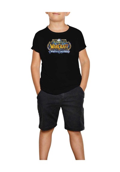 Zepplin Giyim Warcraft Wrath Of The Lich King Siyah Çocuk Tişört