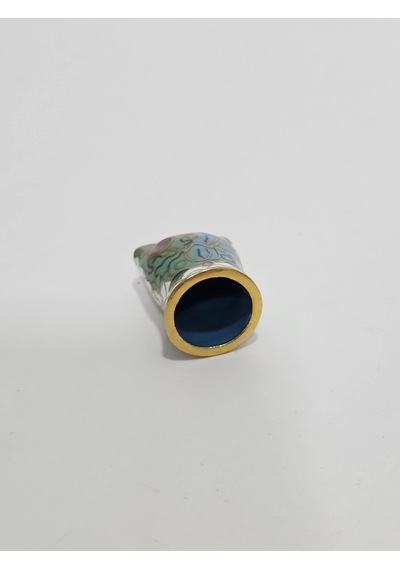 Antika Cloisonne Emaye Yüksük 28,20x19mm 063