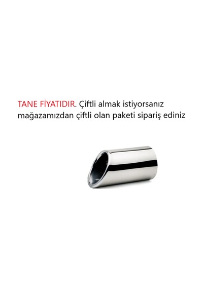 Skoda-vw-seat Oem Egzoz Ucu 6.2cm-5.7cm Çapındaki Uçlara Uygun