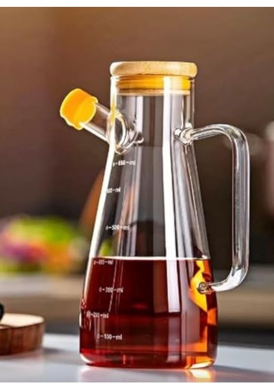 Cambu Vakumlu Bambu Kapaklı 900 Ml Borosilikat Cam Tekli Yağlık Sirkelik Yağdanlık Diğer