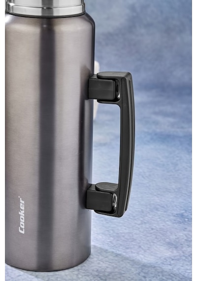 Cooker 1.5 Lt Kulplu Çelik Termos -gri Antrasit
