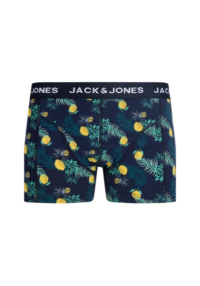 Jack & Jones Jacjake Lemon Trunks Erkek 3'lü Boxer Seti Pamuklu Lacivert