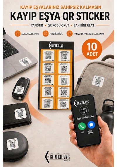 Ebumerang Kayıp Eşya Sistemi 10pcs