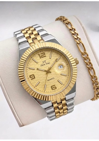 Erkek Takvimli Gold Kol Saati Çok Renk Seçenekli Çelik Kordon Quartz Mekanizmalı Lüks Erkek Saat + Bileklik Hediyeli Erkek Takvimli Gold Kol Saati Çok Renk Seçenekli Çelik Kordon Quartz Mekanizmalı Lüks Erkek Saat + Bileklik Hediyeli