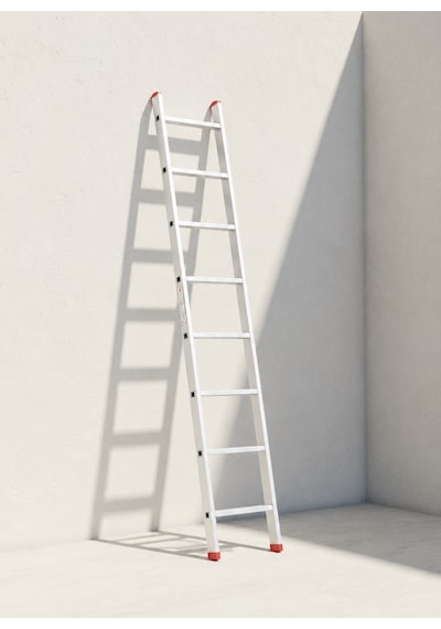 Tek Parça Alüminyum Merdiven 2.5 Metre 8 Basamaklı Tm.250 250 Cm' Ye Kadar