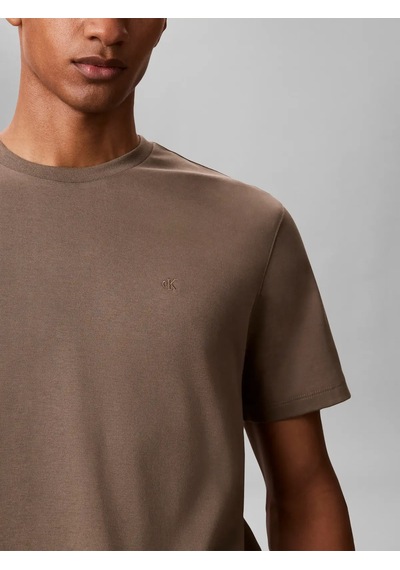Calvin Klein Ss Supıma Chest Emb, Pay Kahverengi Erkek T-shirt