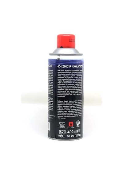 404 Bisiklet Motosiklet Zincir Yağı 400 ML Çok Renkli