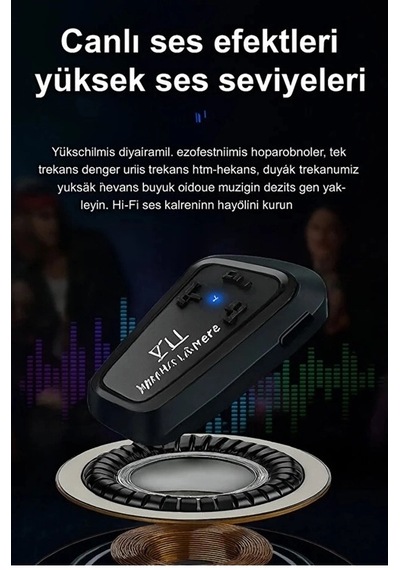 Y11 Kulaklık Mikrofonlu Motosiklet Kulaklığı İntercom 5.3