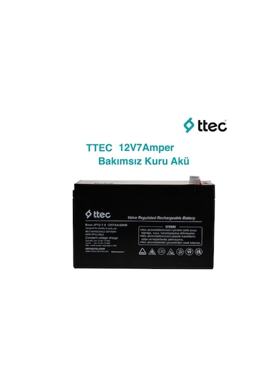 Ttec 12 Volt 7A AKÜ -12V 7 AH KURU BASE AKÜ Ağustos 2024 Üretim