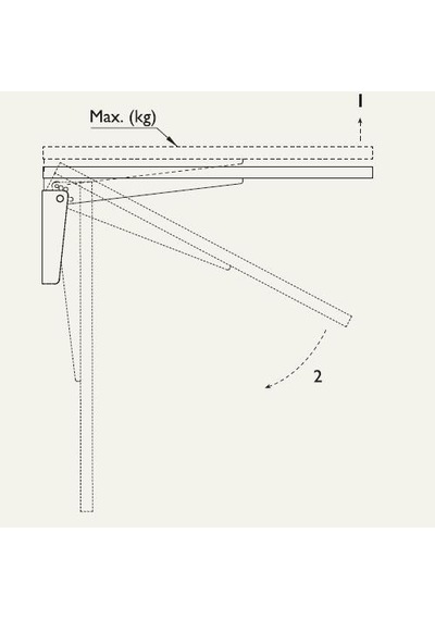 Gürçay Katlanır Duvar Masa Ayağı 45cm (1 Çift)