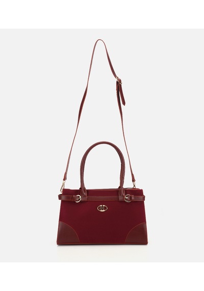 Hotiç Kadın Süet Bordo Kemer Detaylı Omuz Çantası 03cah317270a780 03cah317270a780 Bordo