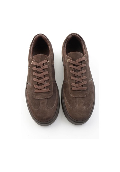 Bambi Kahve Süet Hakiki Deri Erkek Sneaker E01789045102 Kahve Rengi
