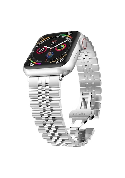 Ally Apple Watch 7-8 41mm 6-5-4 40mm Kayış Kordon Paslanmaz Çelik 3-2-1 38mm- 5775